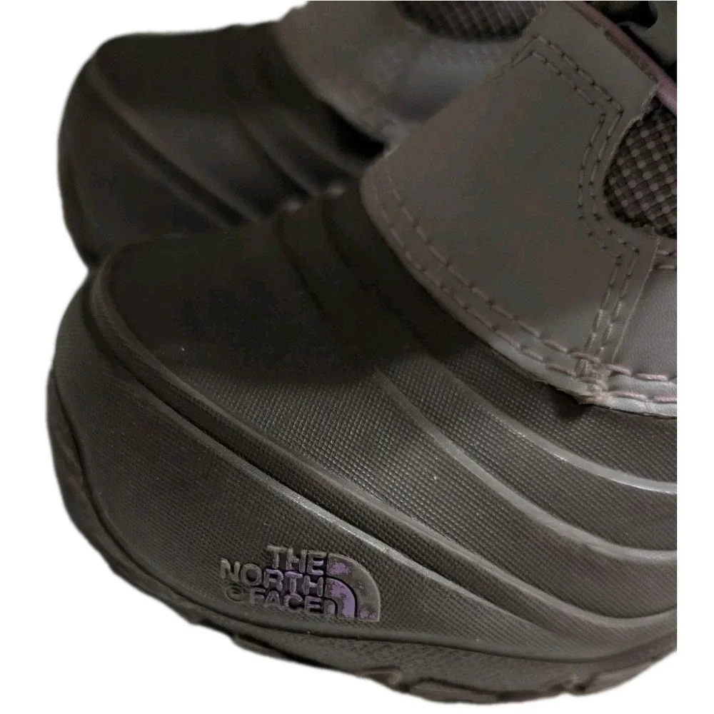 The North Face‎ Kids Snow Boots Girls Sz 1 Gray Pink Waterproof Insulated Winter